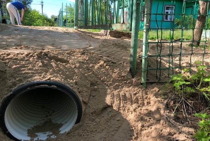 Заезд на участок через канаву "Эконом+" Заезд на участок через канаву "Эконом+"
