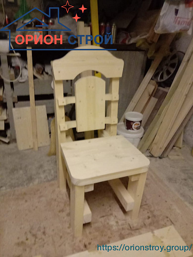 Изготовление стула из массива дерева